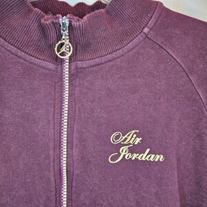 Nike Air Jordan XL (16-18) Y2K Maroon Burgundy Track Jacket
